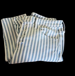 Universal Thread Blue and White Striped Pants